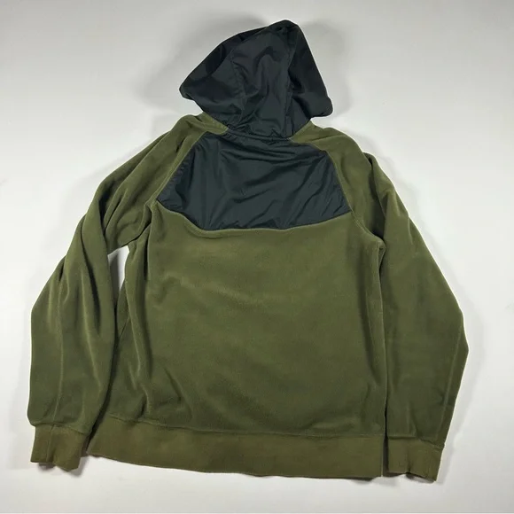 Nike Hoodie Men Medium Olive Green Full Zip Sportswear Fleece Windrunner Jacket - Picture 8 of 8